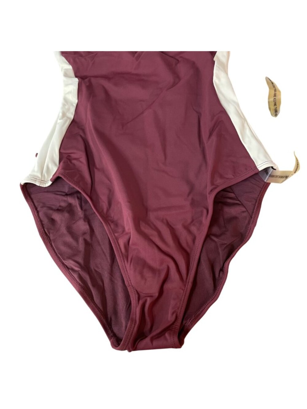 TA3 Plungey ® Contour One Piece Swimsuit Dark Cherry Oat Sz MED XLONG - Picture 3 of 6